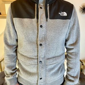 Mens North Face Hoodie Black and Gray Jacket. Size Medium.